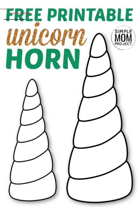cool  printable unicorn horn template