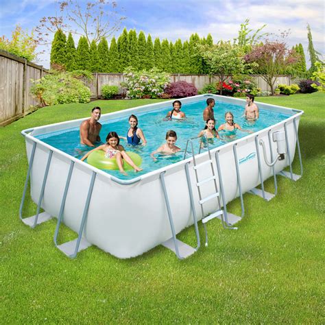 summer waves elite  ft   ft rectangular   deep metal frame swimming pool package