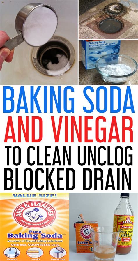 baking soda  vinegar  clean clogged drains clean