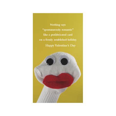 quiplip funny valentine s card greeting card from the sock ems