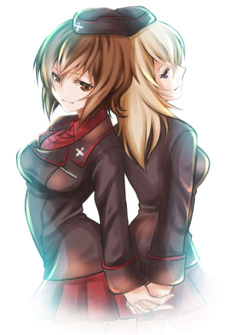 nishizumi maho and itsumi erika girls und panzer drawn by sheepd