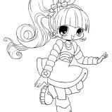 chibi fox girl anime coloring page coloring sky