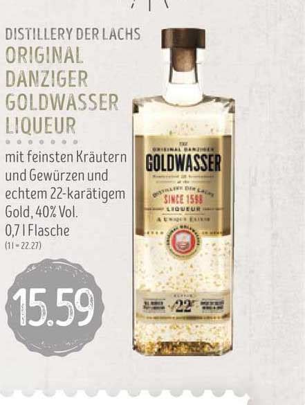 distillery der lachs original danziger goldwasser liqueur angebot bei