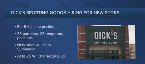 dick s sporting goods hiring for new summerlin location
