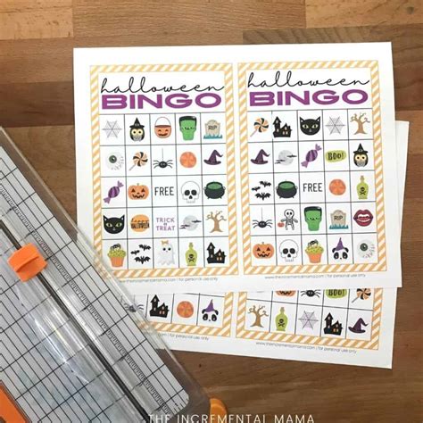 printable halloween bingo cards  kids  incremental mama