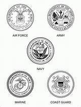 Military Pages Symbols Coloring Emblems Clipart Colouring Force Air Library Templates Popular Template sketch template