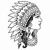 Indian Head Cliparts Sailor Jerry Ink sketch template