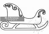 Sled Coloringpage sketch template