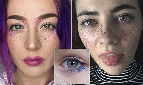 glitter freckles are the latest make up trend to sweep instagram daily mail online
