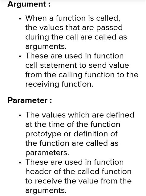 write  difference  parameter  argument brainlyin