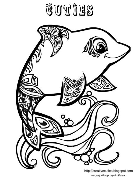 coloring page dolphin  animals printable coloring pages