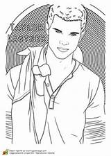 Taylor Lautner Twilight Coloriage Coloring Dessin Chanteur Malbücher Ausmalen Malvorlagen Zeichnungen Du Jacob Mode sketch template