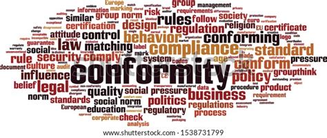 Conformity Word Cloud Concept Collage Made Stock Vector