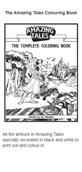 colouring book text amazing tales