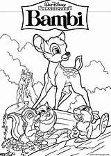 Bambi Coloring Disney Pages Printable Book Print Color sketch template