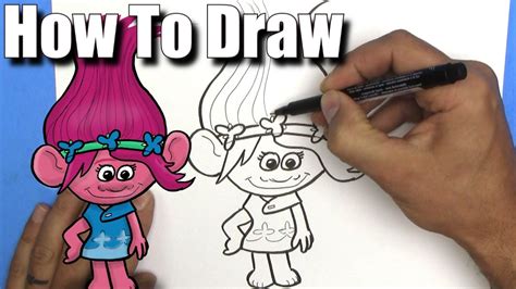 poppy trolls drawing
