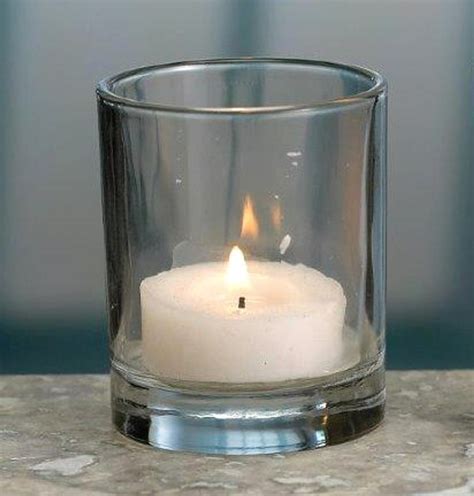 Round Clear Glass Tea Light Candle Holders Set Of 12 Candle Accessories