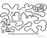 Kids Mazes sketch template