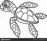 Turtle Hatchling Tortuga Loggerhead Beeldverhaal Zeeschildpad Kleurende Turtles Tortuguita Clipartmag sketch template