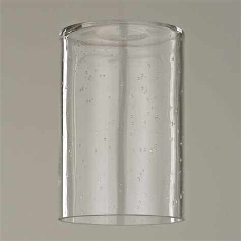 seeded glass cylinder shade    fitter   tall glc
