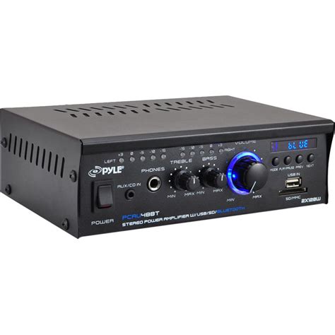 pyle pro mini blue series  stereo power amplifier pcaubt
