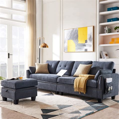 honbay reversible sectional sofa couch  living room  shape sofa