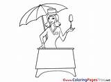 Coloring Pages Saleswoman Ice Cream Kids Sheet Title sketch template
