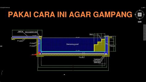 membuat kolam renang  auto cad dijamin cepat bisa youtube