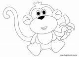Scimmia Scimmie Banane Stampare Disegnidacolorare Colorati Albero Colora Riccio Infanzia Articolo sketch template