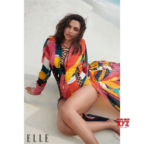 Actress Deepika Padukone New Hot Stills From Elle Magazine Shoot