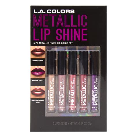 la colors pc metallic lip gloss shine lip color set walmartcom