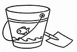 Bucket Beach Sand Pail Coloring Pages Clipart Chair Holiday Clip Clipartmag Cliparts Color sketch template