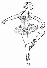 Coloring Pages Ballet Ballerina Fairy Plum Sugar Nutcracker Swan Dance Barbie Color Printable Lake Dancing Ballerinas Girl Drawing Princess Colouring sketch template