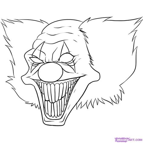 scary clown coloring pages coloring home