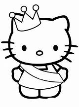 Kitty Hello Coloring Pages Cartoon Drawing Nerd Kids Crown Wearing Color Printable Colouring Cartoons Cat Pdf Evil Sheets Getcolorings Print sketch template