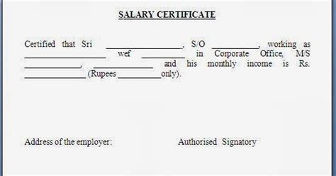 every bit of life sample salary certificate letter