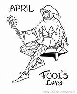 April Coloring Jester Court Fool Fools Pages Drawing Printable Holiday Sheet Honkingdonkey Kids Activity Color Getdrawings Mardi Gras Childrens sketch template