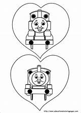 Thomas Coloring Friends Train Pages Kids Valentines Valentine Fun Book Printable Trein Colorare Birthday Tank Sheets Trenino Colouring Coloriage Engine sketch template