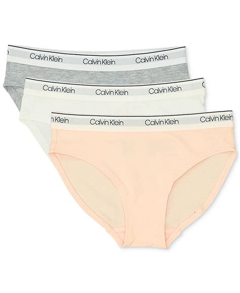 Calvin Klein Little And Big Girls 3 Pack Bikini Brief Underwear And Reviews