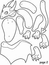 Dragon Paper Dragons Kids Crafts Printable Craft Diy Puppets Printables Puppet Template Cards Trading Artist Templates Coloring Scrapbooking Atcs Pages sketch template