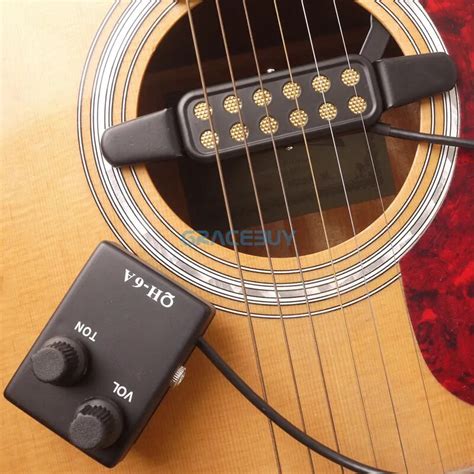 brand  acoustic guitar pickup pick   sound hole magnetic preamp eq equalizer tuner qh