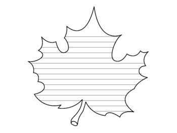 maple leaf writing paper leaf writing template fall leaf template