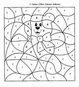 Bear Teddy Coloring Numbers Color Pages sketch template