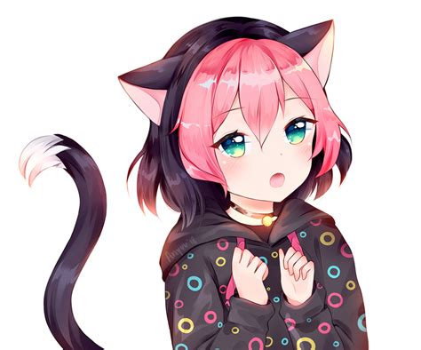 hoodie catgirl [original] awwnime