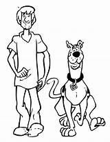 Scooby Shaggy Drawing Holding Impressão sketch template