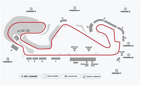 barcelona spain  track guide circuit de barcelona catalunya map grandstand guide grand