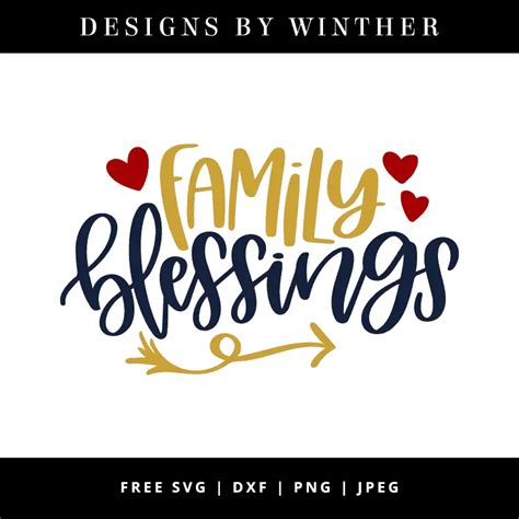 family blessings svg dxf png jpeg designs  winther