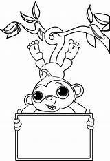 Coloring Monkey Pages Baby Zoo Sock Cute Monkeys Valentine Printable Zookeeper Colouring Color Socks Getcolorings Hop Kids Animal Drawing Print sketch template