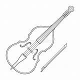 Outline Bass Instrument Violin Contrabass Bow Dark Drawing Music Illustration Contour Double Vector Monochrome Background Preview Getdrawings Upright 123rf Vectors sketch template