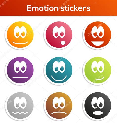 emotion stickers stock vector  ravennk